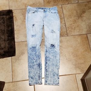 Bullhead hermosa acid/white wash distressed skinny jeans